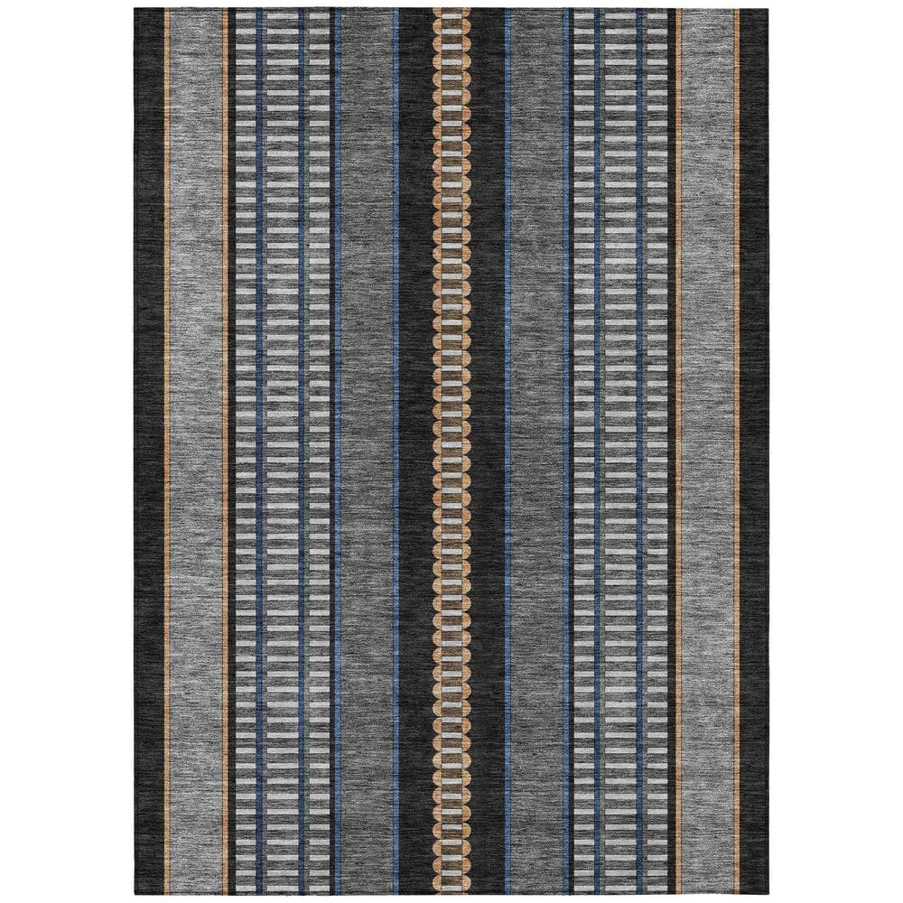 Chantille Machine Washable Indoor/Outdoor Abstract ACN2681 Black 3 ft. x 4 ft. Area Rug price history on PriceWatchPro