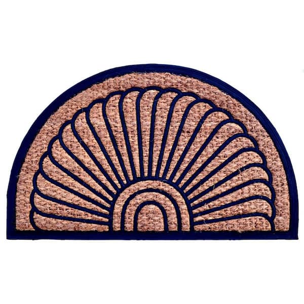 Multi-Colored 30 in. x 18 in. Rubber Non-Slip Indoor/Outdoor Door Mat
