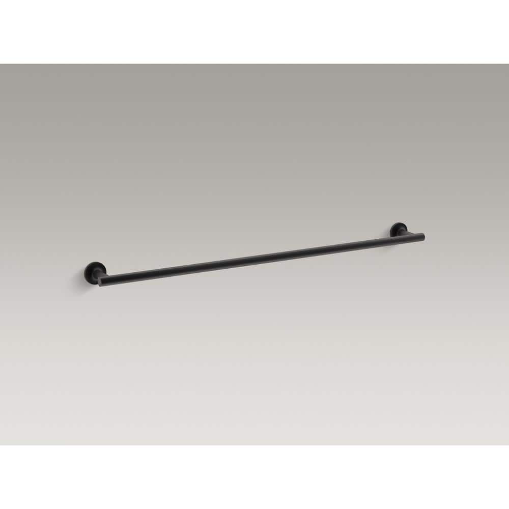 KOHLER Purist 30 in. Wall Mounted Towel Bar in Matte Black 14437BL The Home Depot