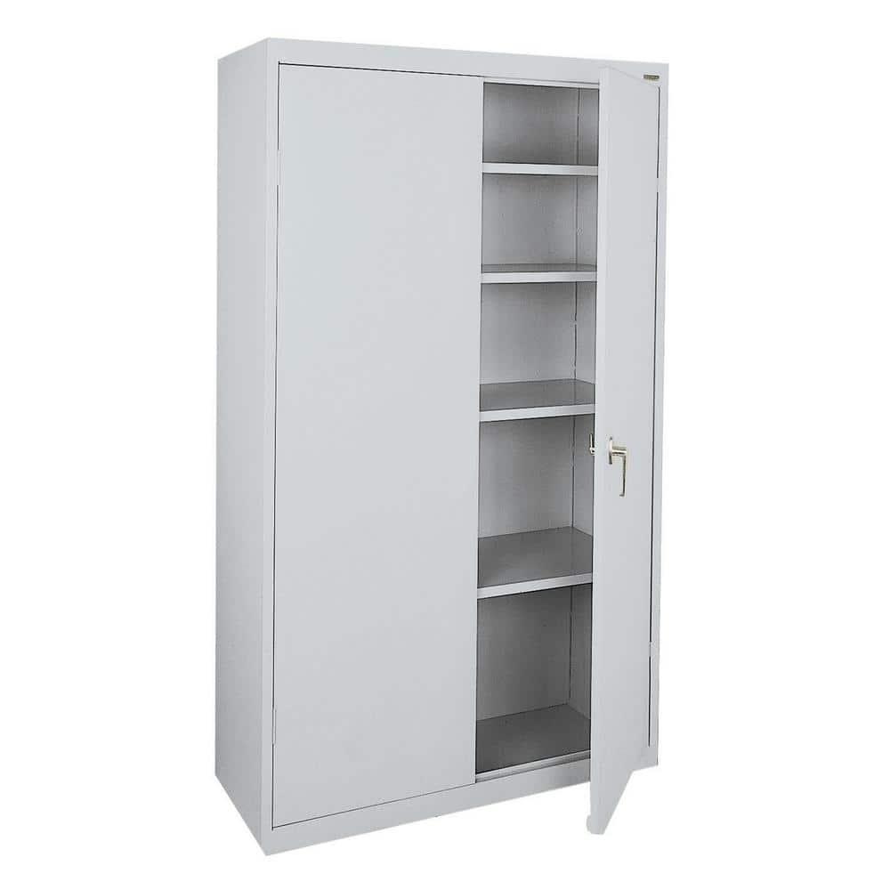 Sandusky Value Line Storage Series ( 36 in. W x 72 in. H x 18 in. D ) Garage Freestanding Cabinet in Dove Gray -  VF41361872-05