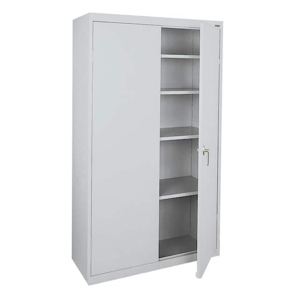 Sandusky Value Line Storage Series ( 36 in. W x 72 in. H x 18 in. D ) Garage Freestanding Cabinet in Dove Gray