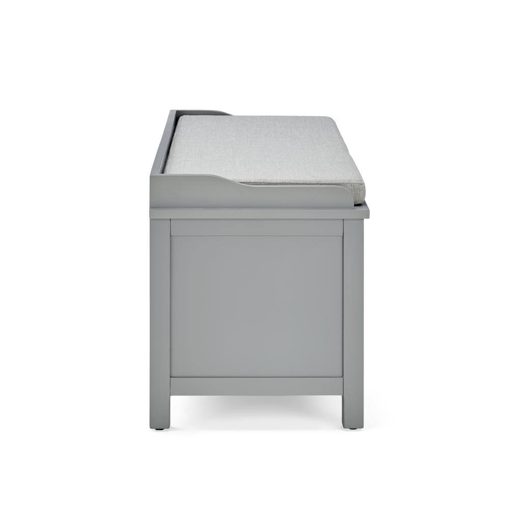 Coventry Dove Gray 45" Wood Storage Bench with Cushion