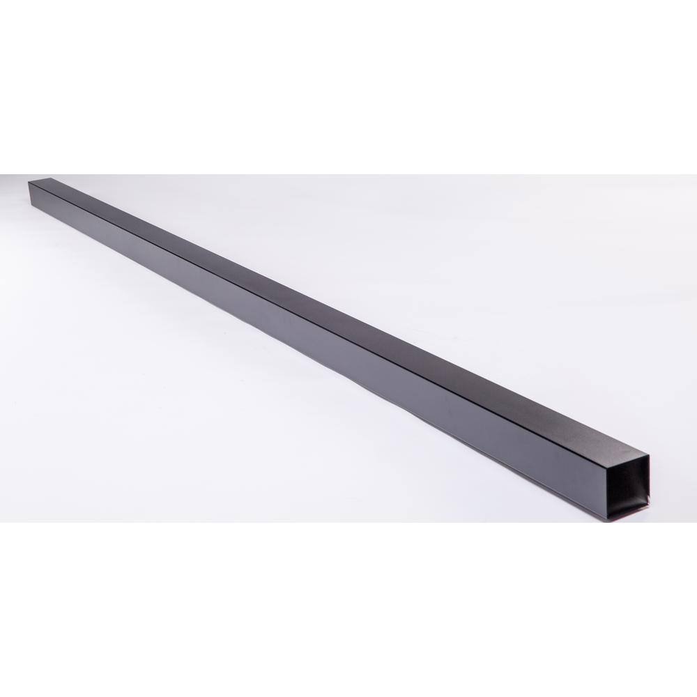 Slipfence Square Aluminum Chain Link Fence Post – 3 X 3 X 100 Black – 5/25 Year Warranty