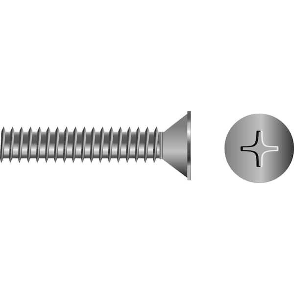 Seachoice Size: 10-32 x 5/8 in. Flat Head Phillips Machine Screw (100-Piece)