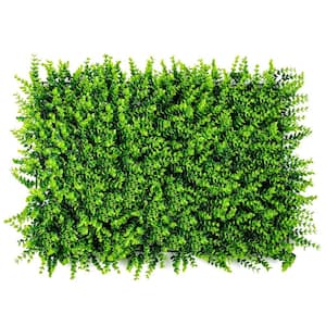 12-Piece 24 in. L x 16 in. W x 3 in. H PE Garden Fence Artificial Eucalyptus Hedge Plant Privacy Fence Panels