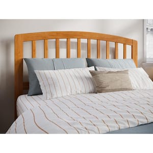 Richmond Light Toffee Natural Bronze Solid Wood Full Headboard with Attachable Charger