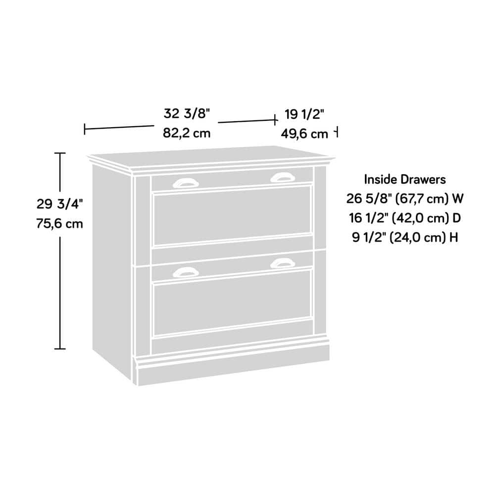 Salt Oak 2-Drawer Lockable Lateral File Cabinet