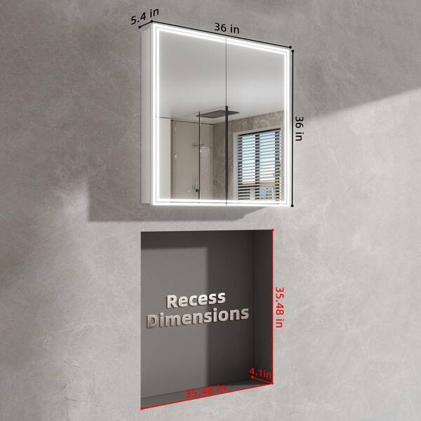 ZXDDMS 36 in. W x 36 in. H Rectangular Aluminum 3 Color Flowing