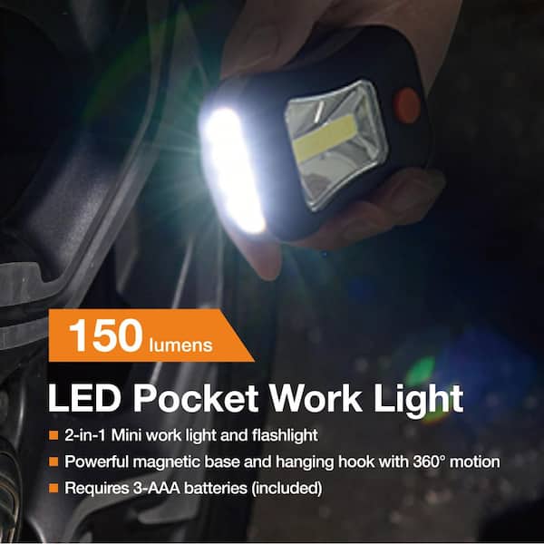 HDX 150 Lumens LED Pocket Work Light EL2520 The Home Depot