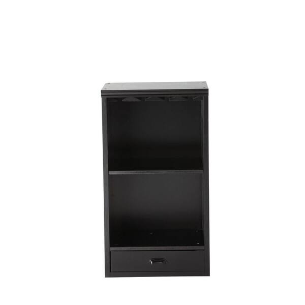Home Decorators Collection Quentin Black Modular Bar Hutch with Shelves
