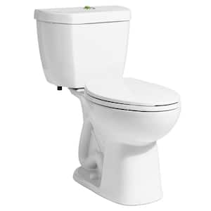 The Original 2-piece 0.5/0.95 GPF Dual Flush Elongated Toilet in White, Seat Not Included
