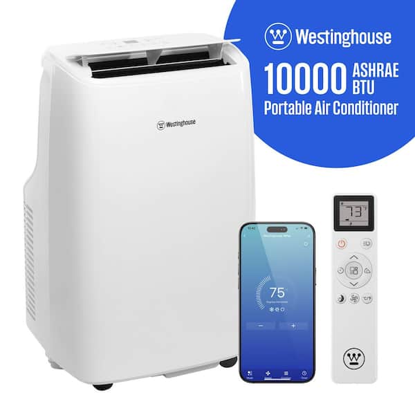 10,000 BTU Portable Air Conditioner Cools 450 sq. ft. with 3-in-1 Operation in White