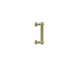 Contemporary 6 in. Back to Back Shower Door Pull with Twisted Accent in Satin Brass