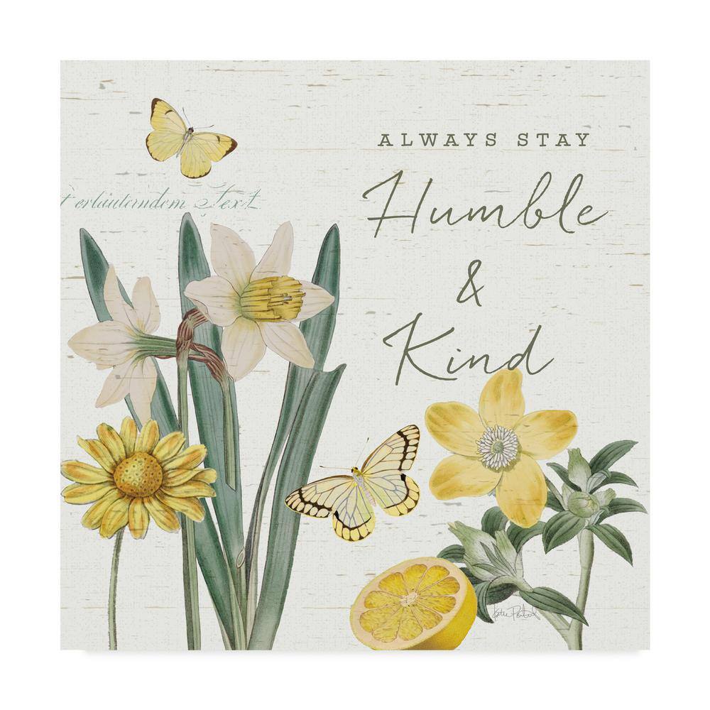 Always Stay Humble & Kind Floral Quote Canvas Art