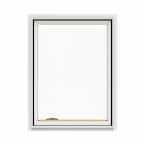 30.75 in. x 40.75 in. W-2500 Series White Painted Clad Wood Left-Handed Casement Window with BetterVue Mesh Screen