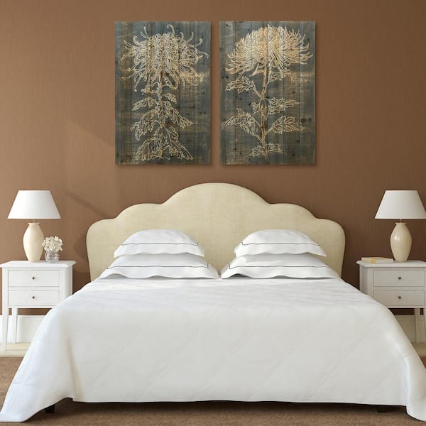 Empire Art Direct "Indigo Dance I&II" Arte de Legno Digital Print on Solid Wood Wall Art