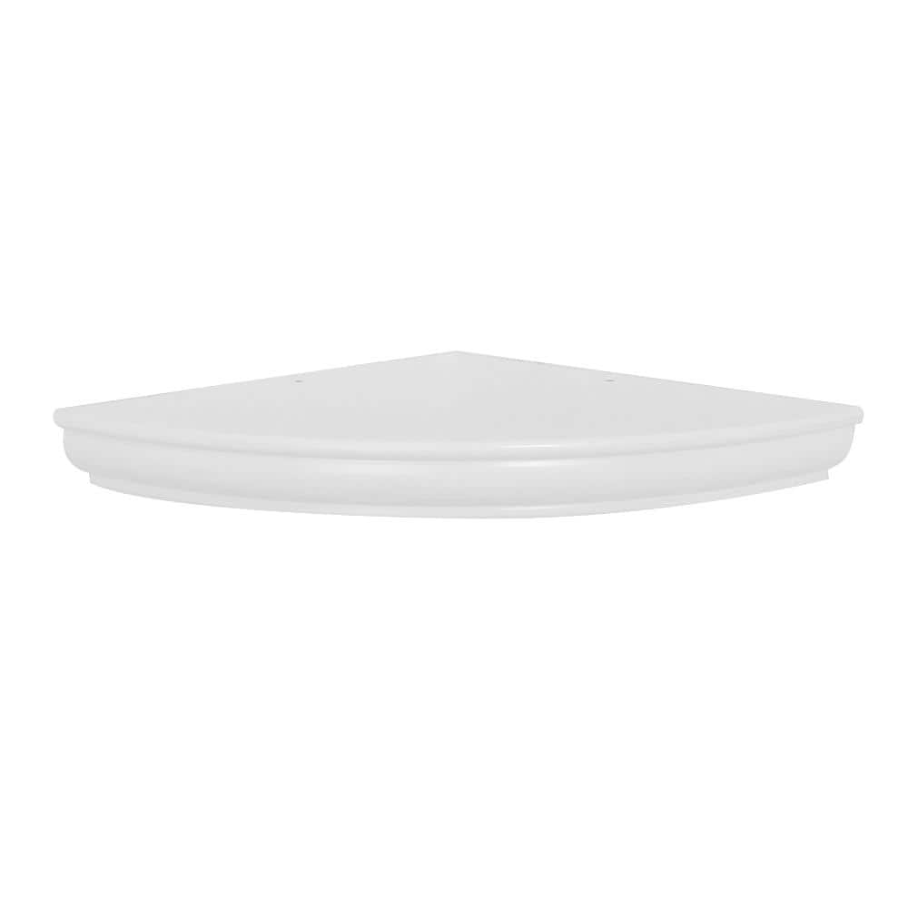 12 in. L x 12 in. W x 1.75 in. H Profile White Corner Shelf