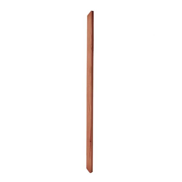 Unbranded 2 in. x 2 in. x 36 in. Beveled-2-Ends Pine Redwood-Tone Pressure-Treated Baluster