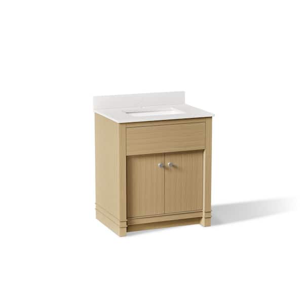 KOHLER Alouette 30 in. Single SinkLight Oak Bath Vanity Cabinet with Sink and Quartz Top