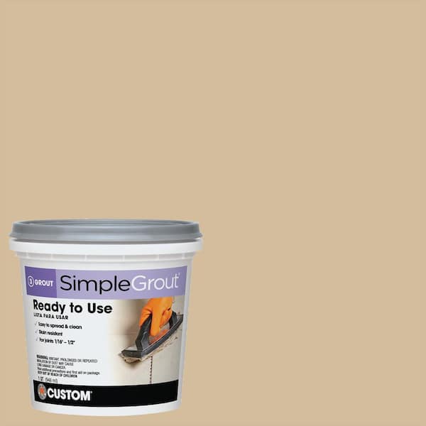 Custom Building Products SimpleGrout #122 Linen 1 Qt. Pre-Mixed Grout for Tile (Covers 196 sq. ft.)