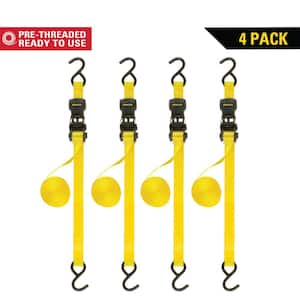 1 in. x 12 ft. / 1500 lbs. Break Strength Ratchet Straps (4 Pack)