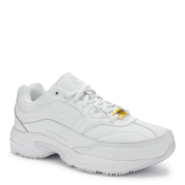 Fila Women's Memory Workshift Slip Resistant Athletic Shoes - Soft Toe - White Size 8.5(M)