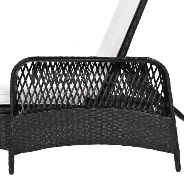 black wicker chaise