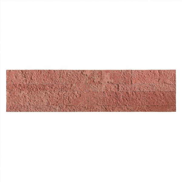 Aspect 23.6 in. x 5.9 in. Autumn Sandstone Peel and Stick Stone Decorative Tile Backsplash