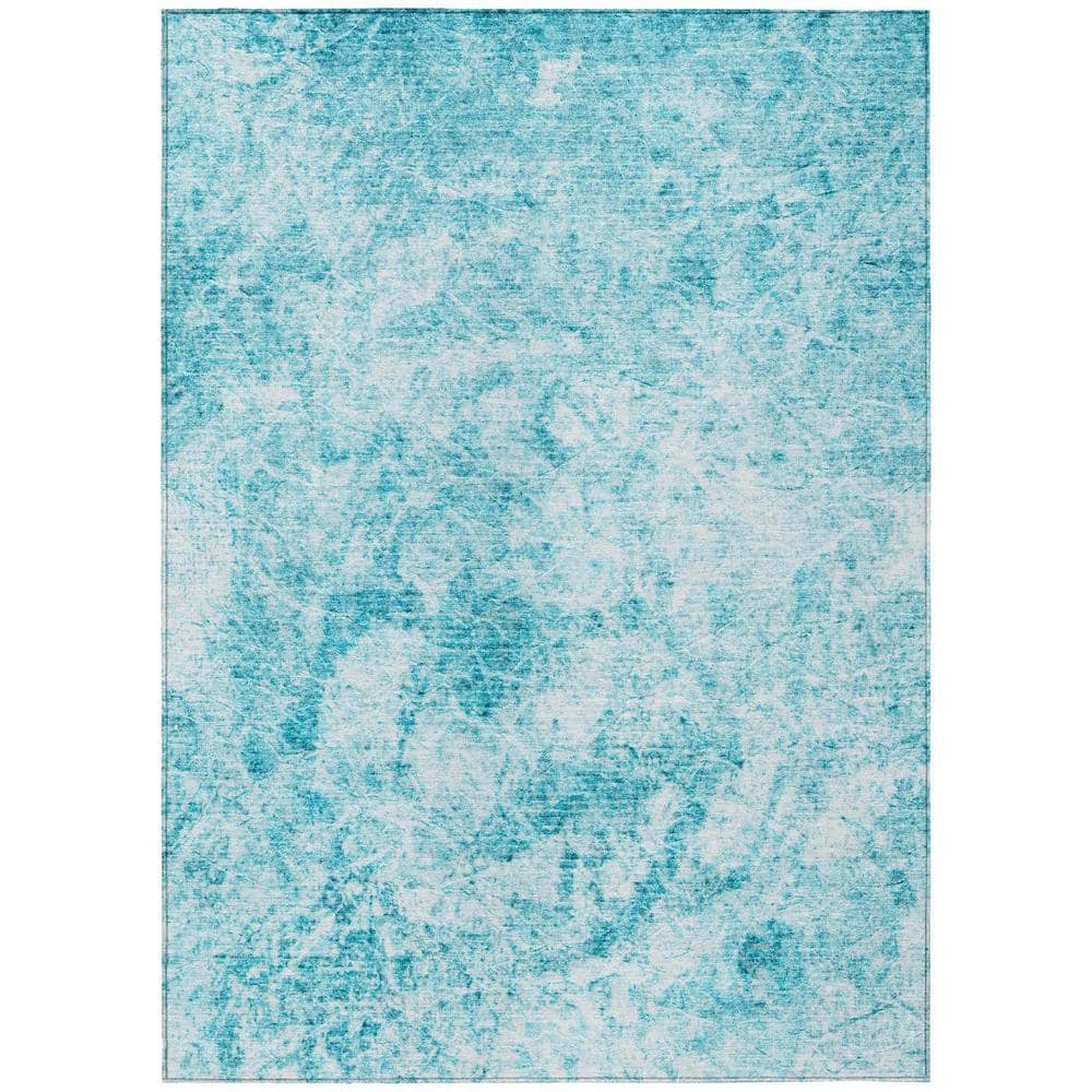 Teal 8 ft. x 10 ft. Woven Abstract Rectangle Indoor/Outdoor Area Rug price history on PriceWatchPro