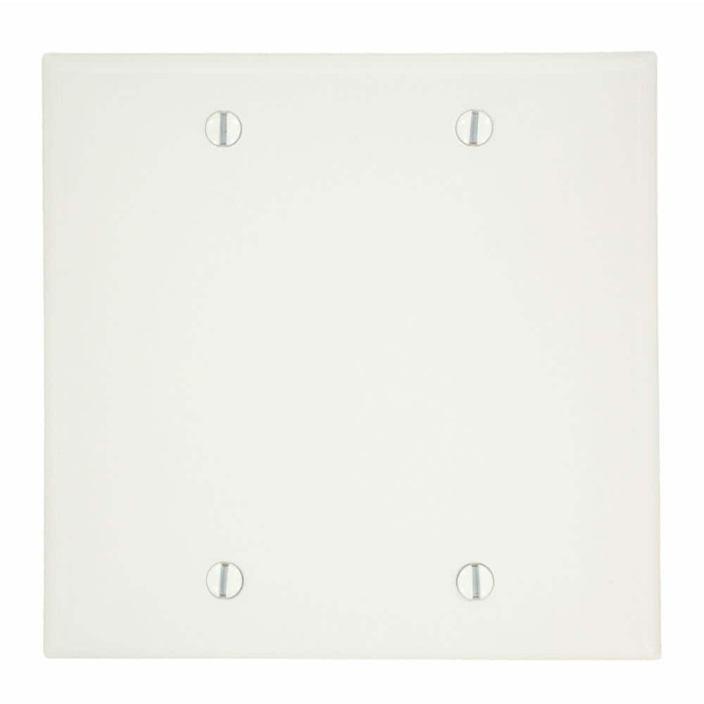 UPC 078477494547 product image for 2-Gang White Blank Plate Nylon Standard Wall Plate (1-Pack) 80725-W | upcitemdb.com