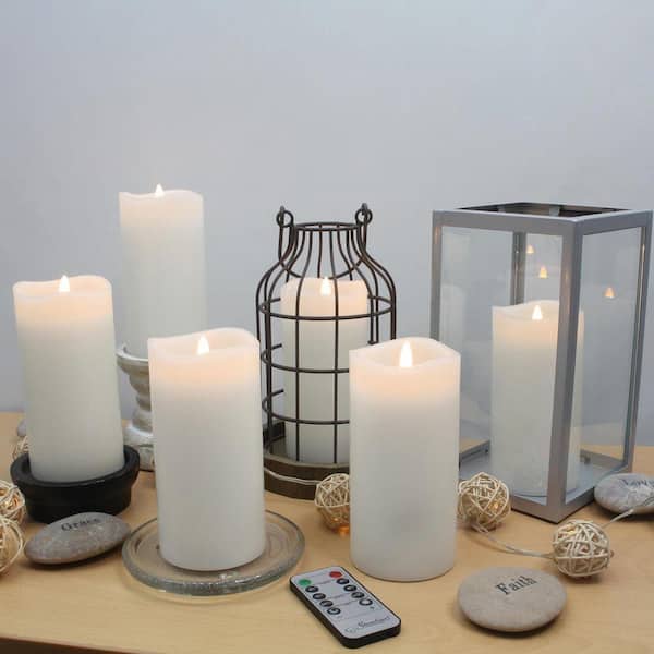 White Battery Powered Plastic Flameless Candle 6 Pack HP10826-034