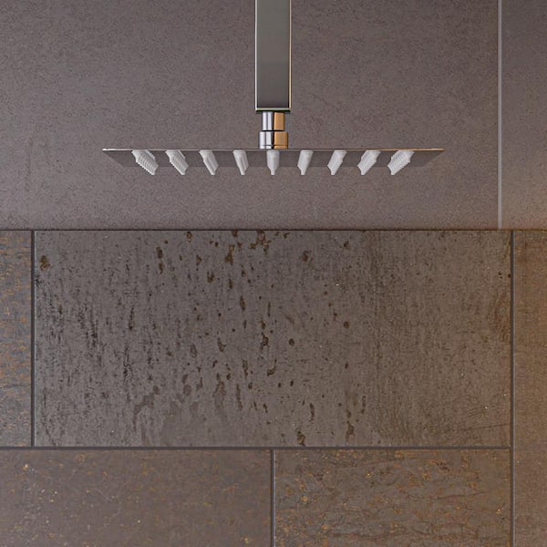 ALFI BRAND 1-Spray 8 in. Single Ceiling Mount Fixed Rain Shower Head in Polished Stainless Steel