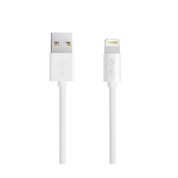 REIKO iPhone 6 ft. Lighting Certified USB Data Cable in White