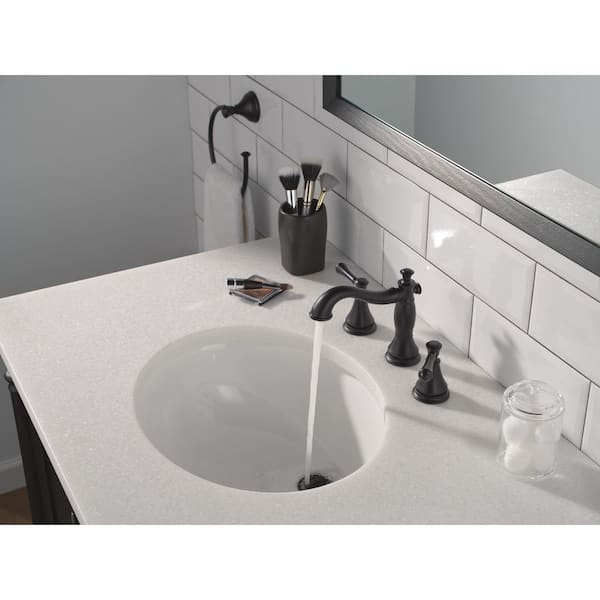 Delta Cassidy 8 in. Widespread Double Handle Bathroom Sink Faucet