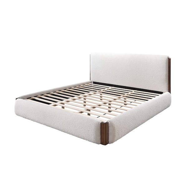 Acme Furniture White Wood Frame Queen Panel Bed