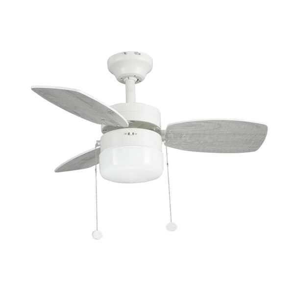 Triplicity 30 In Indoor White Ceiling Fan With Light Db30twh Lp - Triplicity 30 In Indoor Brushed Nickel Ceiling Fan With Light