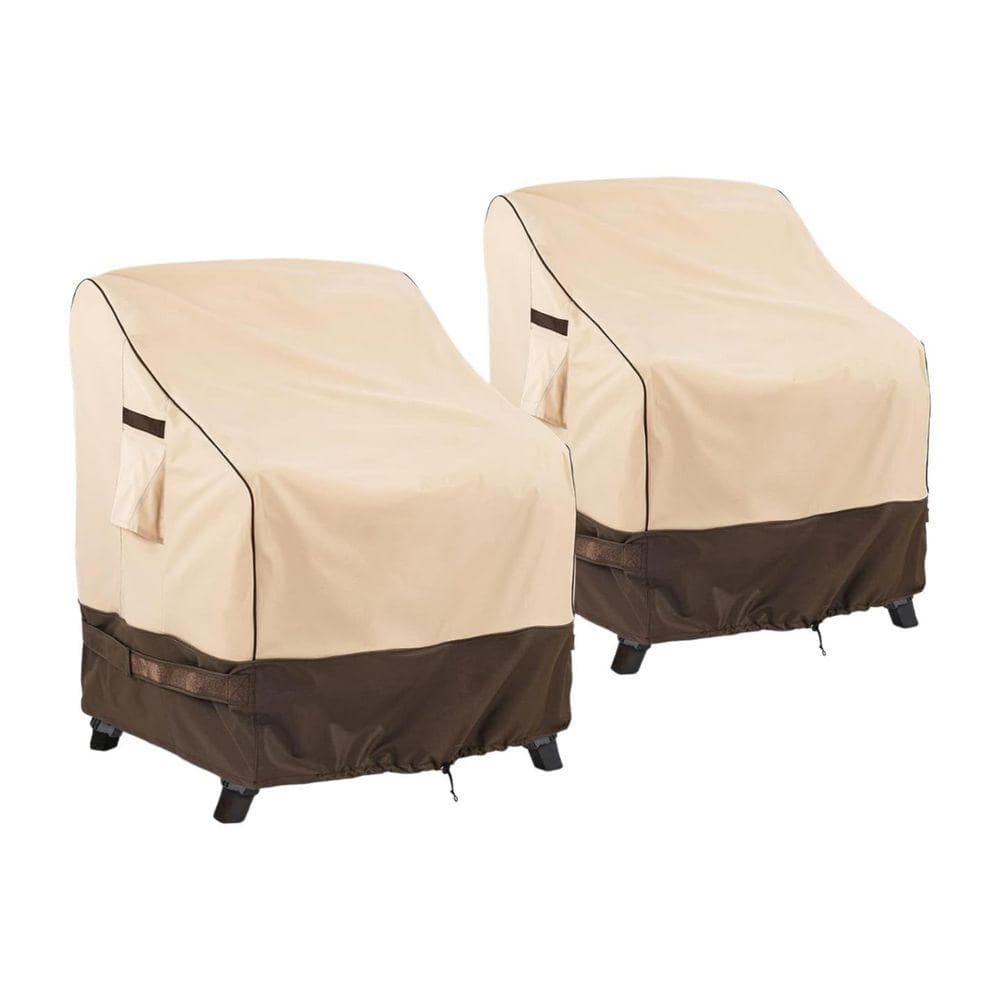 29W x 30D x 36H in. 2 Pack Waterproof Patio Furniture Covers Lawn Outdoor Chair Cover Khaki price history on PriceWatchPro
