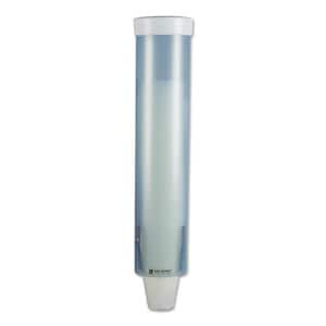 Blue Vinyl Adjustable Frosted Water Cup Dispenser for 4 to 10 oz. Cups