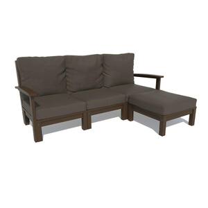 Bespoke Deep Seating 2-Piece Plastic Outdoor Couch and Ottoman with Cushions
