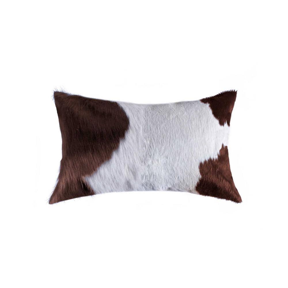 UPC 614486172160 product image for HomeRoots Josephine Brown and White Animal Print 12 in. x 20 in. Cowhide Throw P | upcitemdb.com