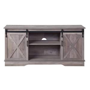 Bennet 16 in. D Gray TV Stand with 6-Shelves Fits TV's up to 72 in.