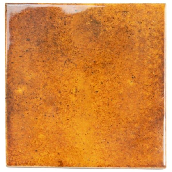 Apollo Tile Antiek Red 3.94 in. x 3.94 in. Glossy Ceramic Square Wall and Floor Sample Tile (0.11 sq. ft./case) (1-pack)