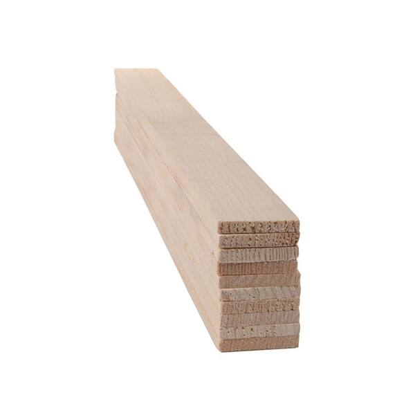 Dimensions 3 8 In X 1 1 2 In X 18 In White Wood 10 Pack The Home Depot