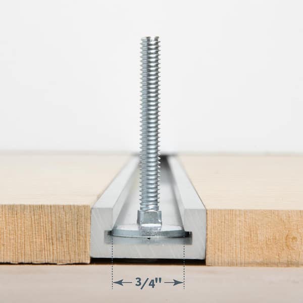 POWERTEC Table Saw Miter T Track Bolts, 1/4-20 X 1", 10 Pack – For 3/4" X 3/8" Slots - View #11