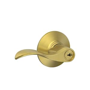 Accent Satin Brass Keyed Entry Door Handle
