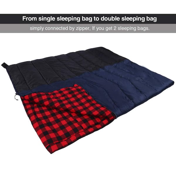Adults LLBean Flannel Lined Camp Sleeping Bag 40  Sleeping Bags at  LLBean