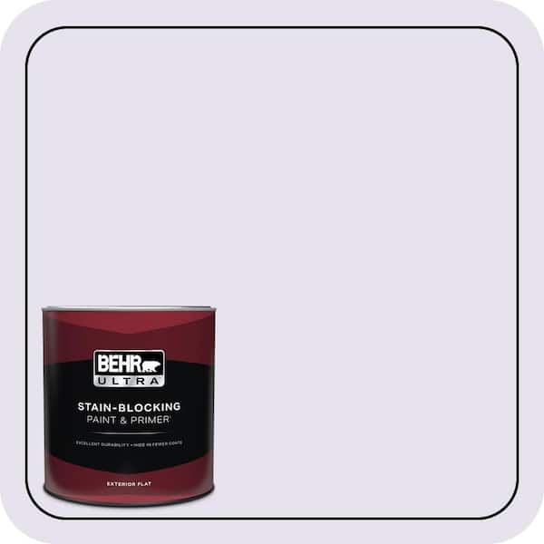BEHR ULTRA 1 Qt. #640A-1 Soft Iris Flat Exterior Paint & Primer