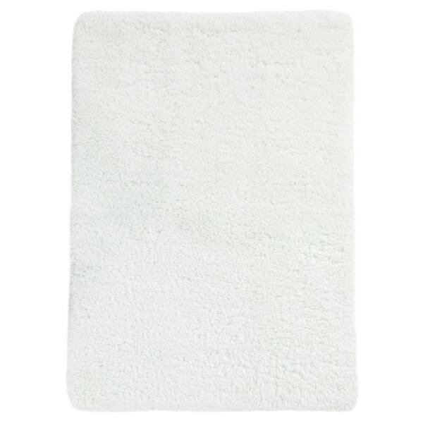 iliebe GHDG Solid Shag White 6 ft. x 9 ft. Cozy Plush Area Rug
