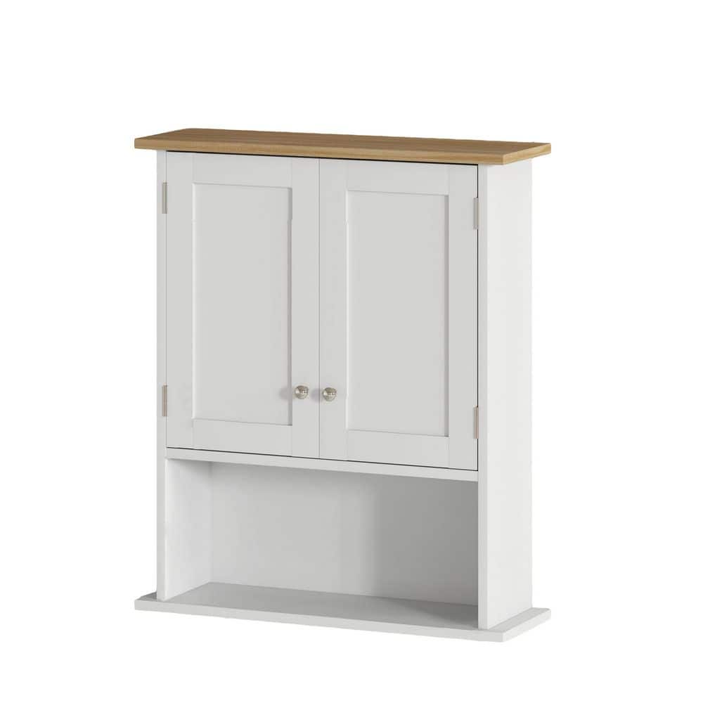 24 in. W x 28 in. H Rectangular White Medicine Cabinet without Mirror with Adjustable Shelf and 2 Doors price history on PriceWatchPro