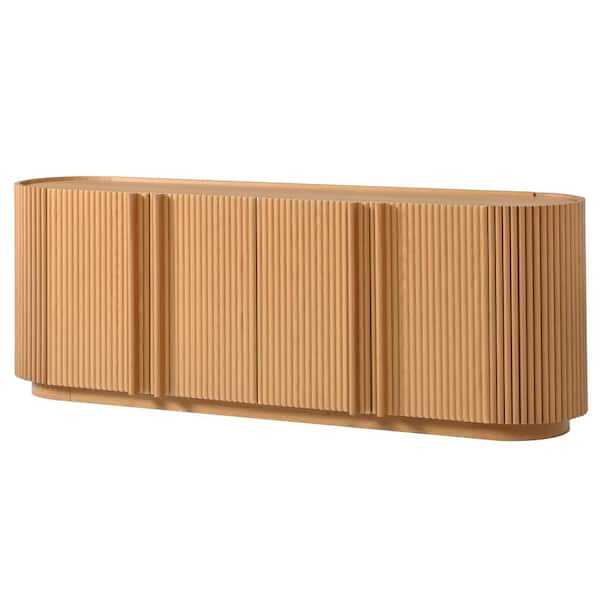 Sideboard Buffet Cabinet,TV Stand for TVs up to 70",Media Console with Adjustable Shelves,Cable Management in Natural